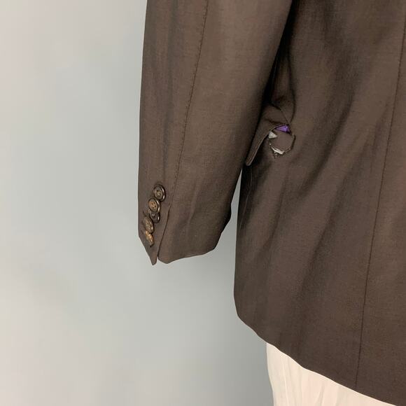PAUL SMITH Size 44 Brown Wool / Mohair Single Breasted Sport Coat - Picture 4 of 6